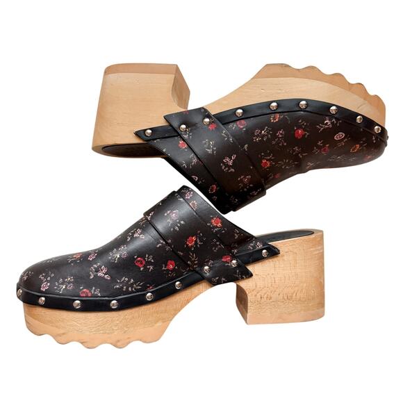Aerosoles x Laura Ashley Pedro Floral Wooden Clogs Size 7.5 - Picture 2 of 9